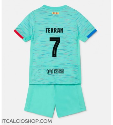 Barcelona Ferran Torres #7 Terza Maglia Bambino 2023-24 Manica Corta (+ Pantaloni corti)